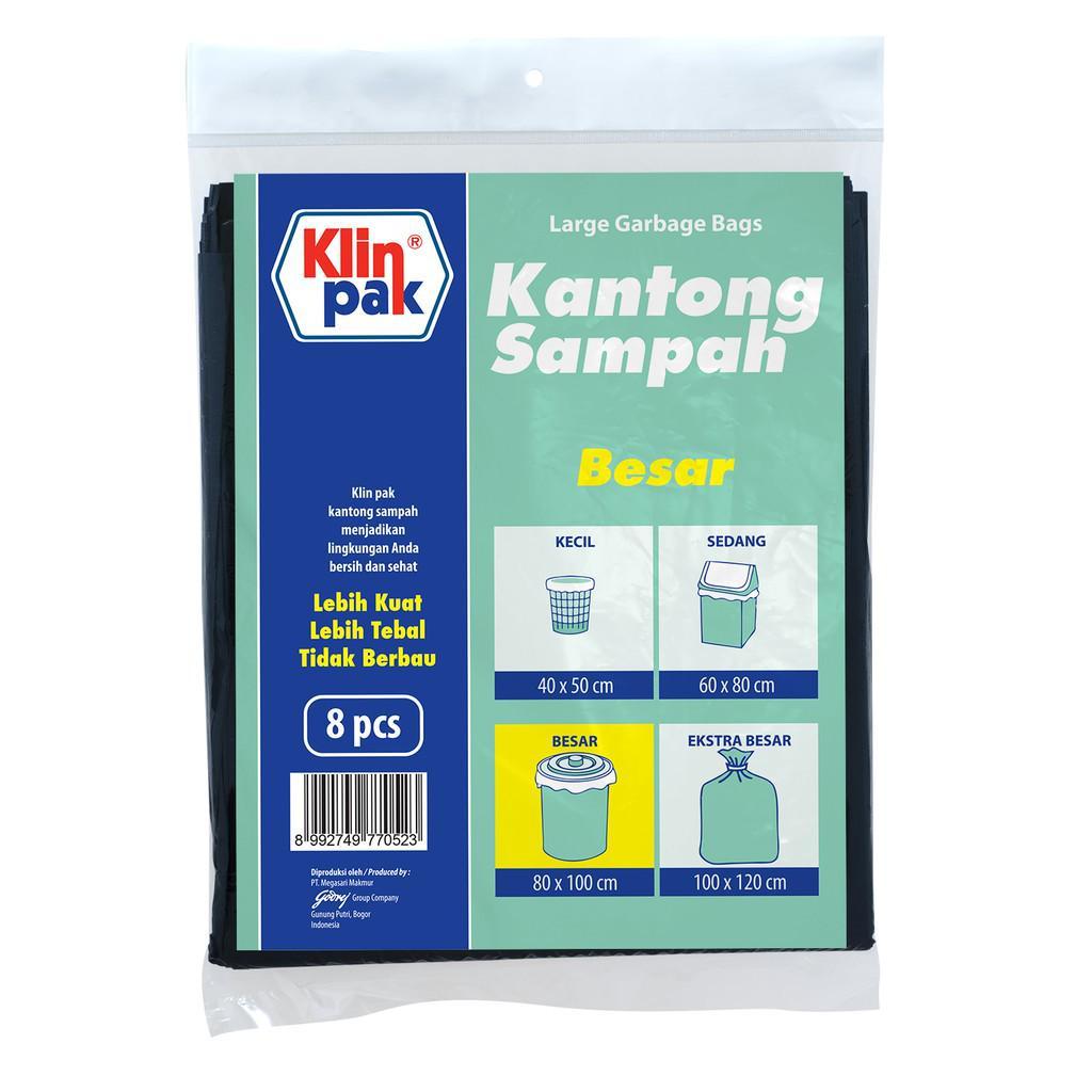 KLINPAK KANTONG SAMPAH L 80X100CM 8 PCS - Beli di Lotte Grosir