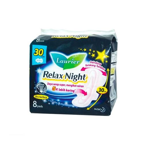 LAURIER S.CARE RLX NIGHT 30CM 8'S - Beli di Lotte Grosir