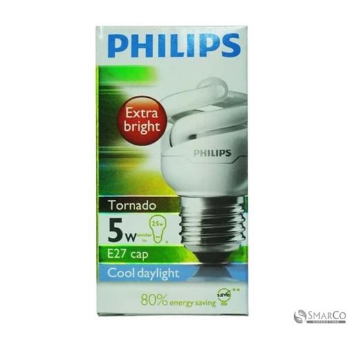 (D) PHILIPS E27 MINI TORNADO CDL 5W/1PC - Beli di Lotte Grosir