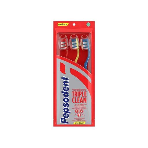 PEPSODENT SG TRIPLE CLEAN MEDIUM 3S - Beli di Lotte Grosir