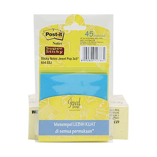(D) POST-IT  654-SSJ 3x3 STICNOTES ASSORT - Beli di Lotte Grosir