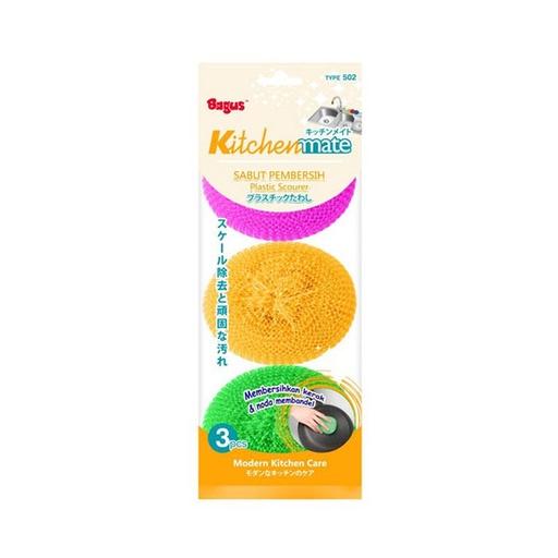 BAGUS KITCHENMATE SABUT PLASTIK 502 3'S - Beli di Lotte Grosir