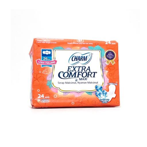CHARM EXTRA COMFORT MAXI WING 24'S - Beli di Lotte Grosir