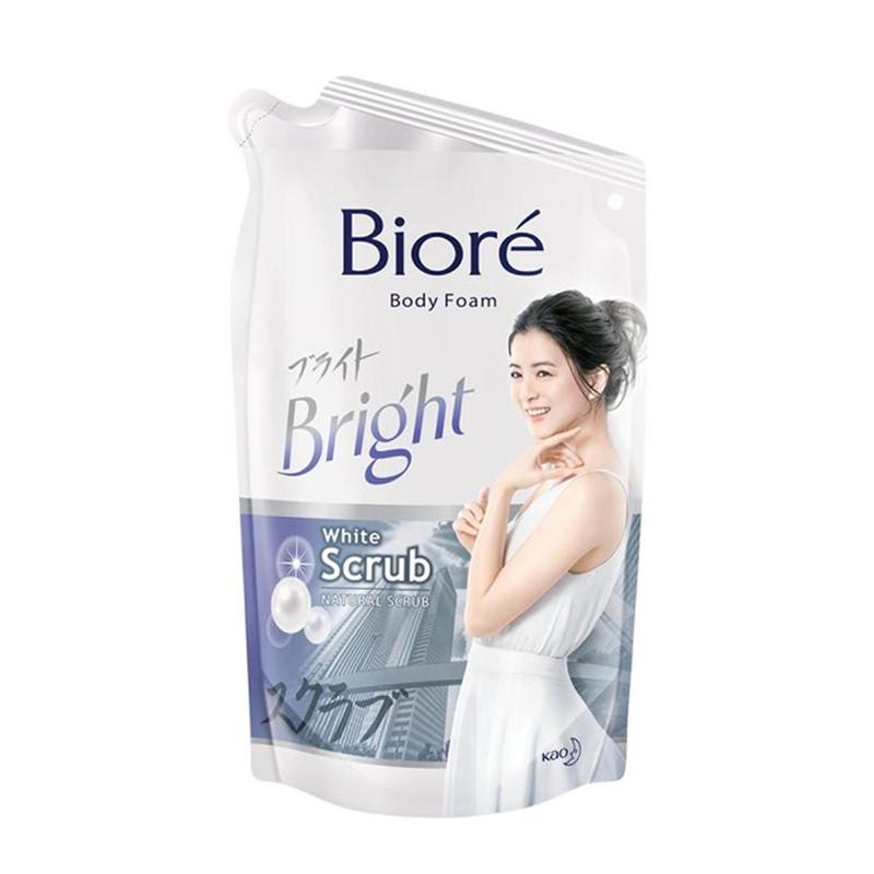 BIORE BODY FOAM WHITE SCRUB POUCH 220ML - Beli di Lotte Grosir