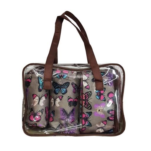 (D) I/YW COSMETIC BAG SET 4PCS YM-2# 27*18.5 - Beli di Lotte Grosir