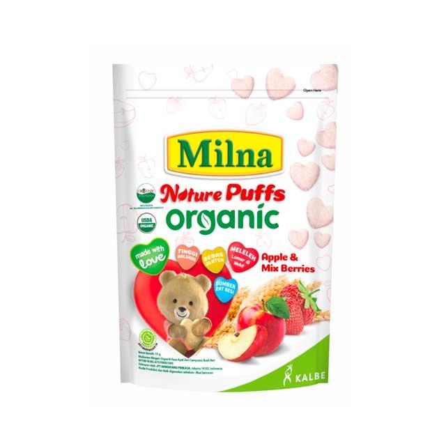 MILNA NAT PUFFS ORG APPLE MIX BER 15G - Beli di Lotte Grosir
