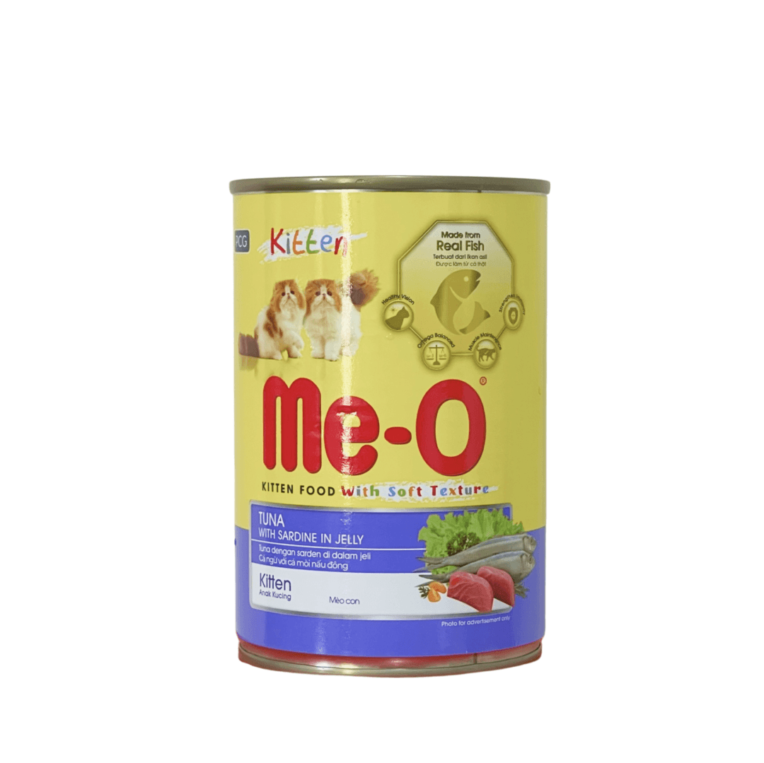 ME-O CAN KITTEN TUNA W/SARDINE JELLY 400 - Beli di Lotte Grosir