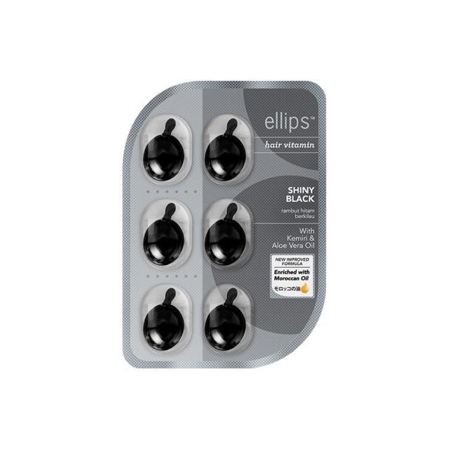 ELLIPS HAIR VIT SHINY BLACK BLISTR - Beli di Lotte Grosir